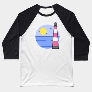 Pink lighthouse Baseball T-Shirt